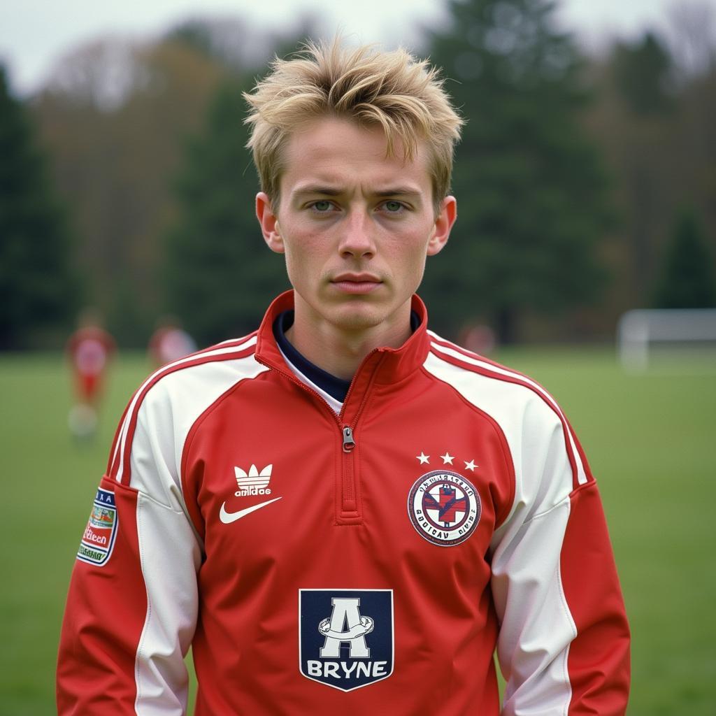 Erling Haaland playing for Bryne FK in his early years