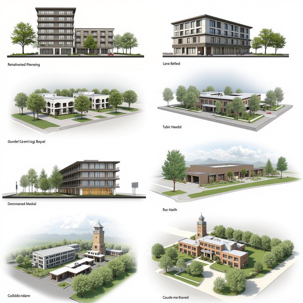 Architectural renderings of future developments planned near Cau Rach Chiec