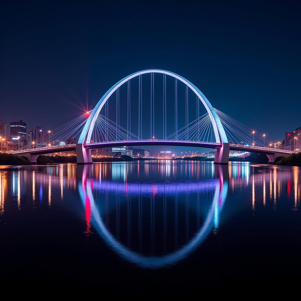 Cau Vinh Binh Bridge Night View