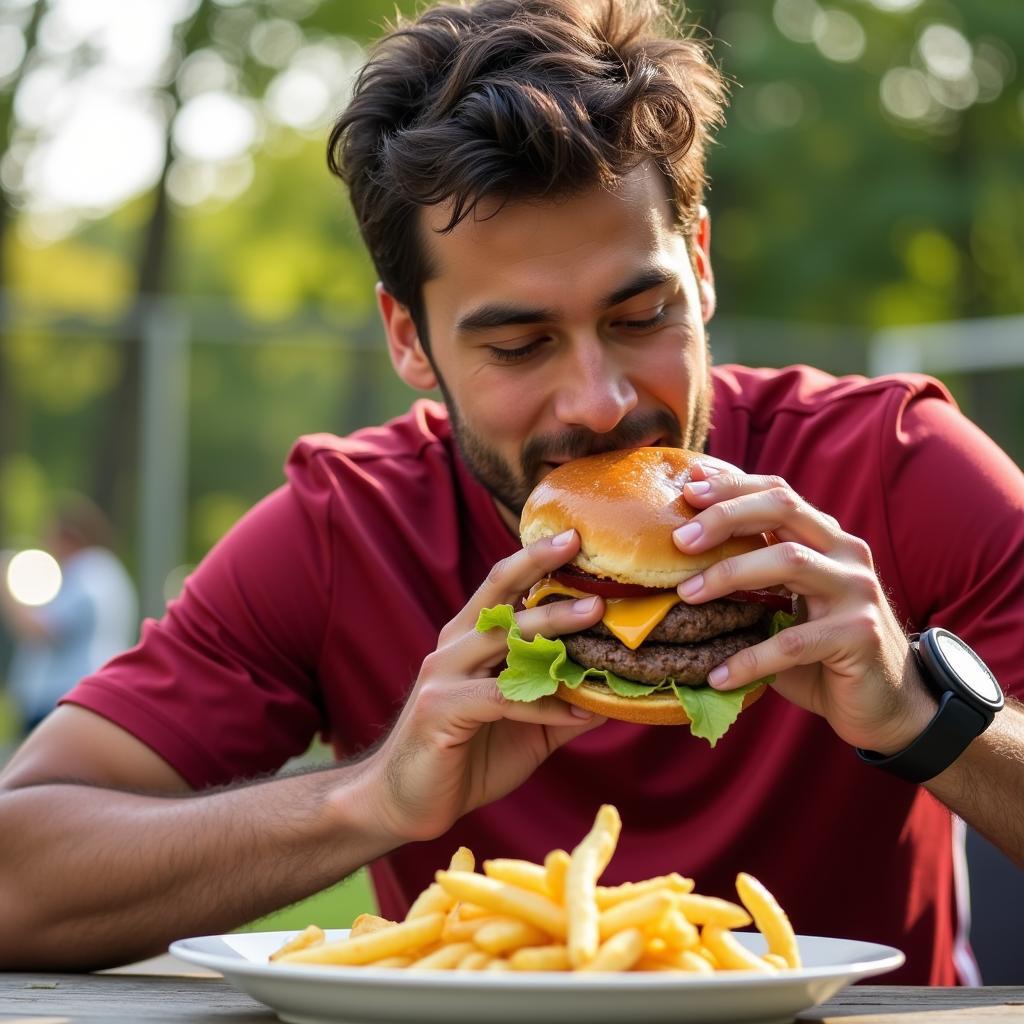 A Footballer's Cheat Day Indulgence