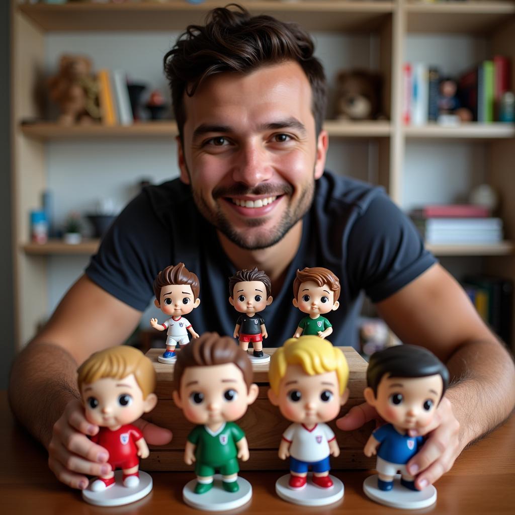 Chibi Figures Represent Football Passion