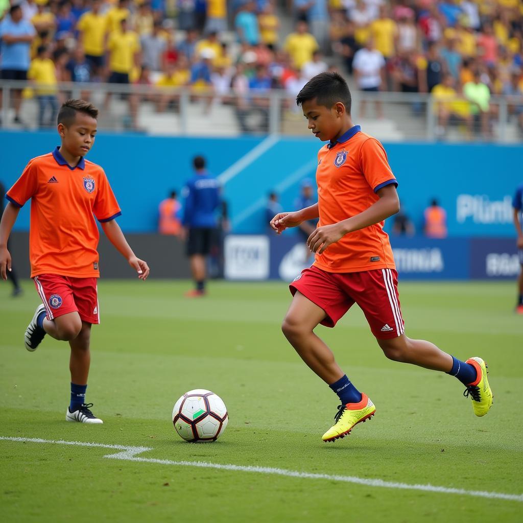 Colombian Youth Football Academy Training