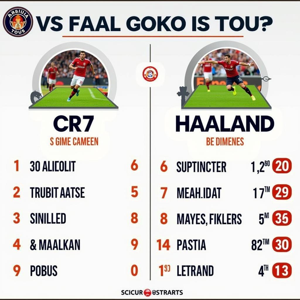 CR7 and Haaland Goals Comparison