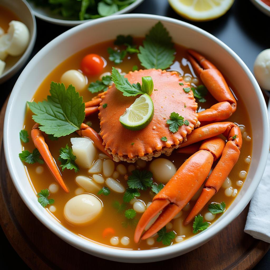 Fresh Ingredients for Crab Soup near Cau Thu Thiem