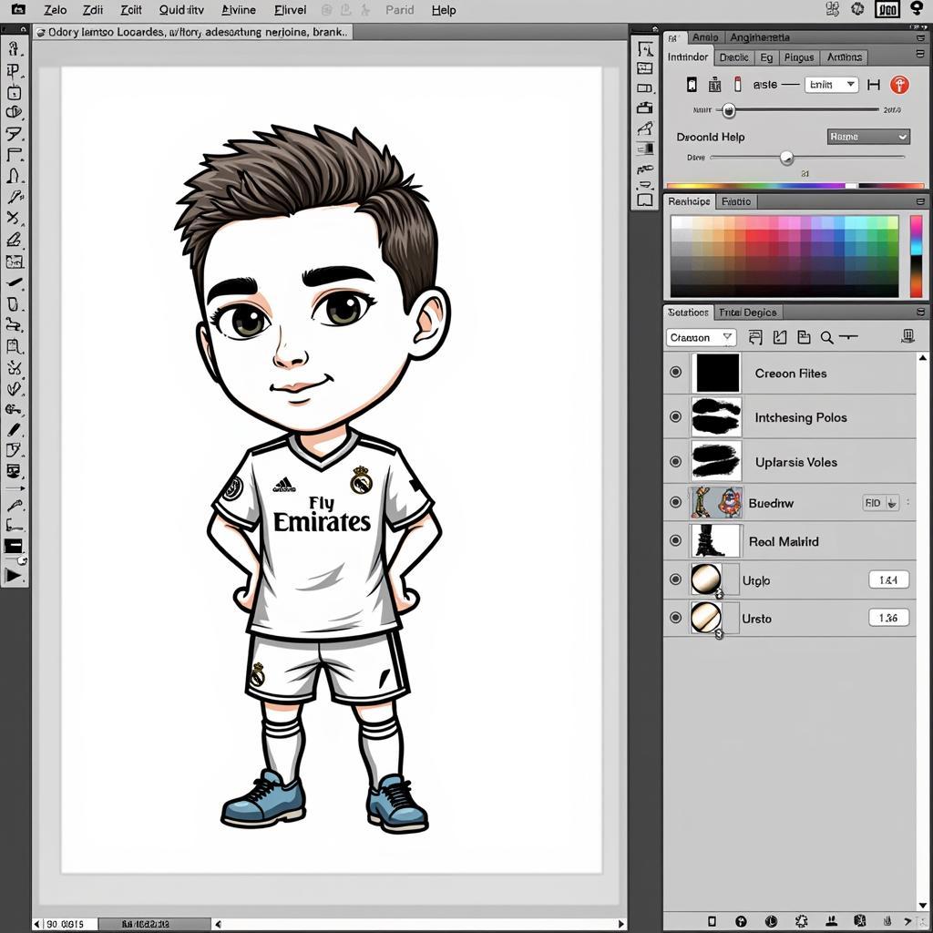 Creating Real Madrid Chibi Players in Photoshop