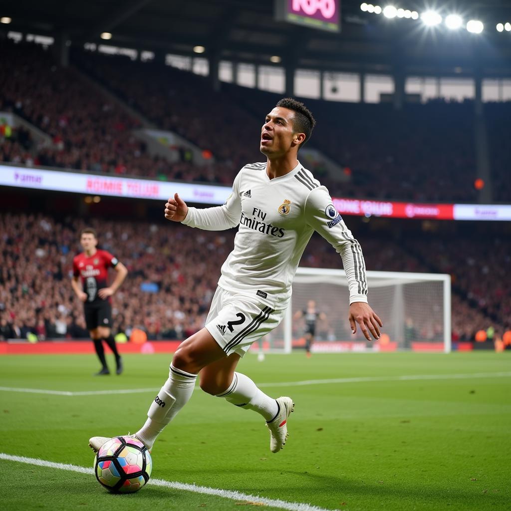 Cristiano Ronaldo Celebrating a Goal in 2019