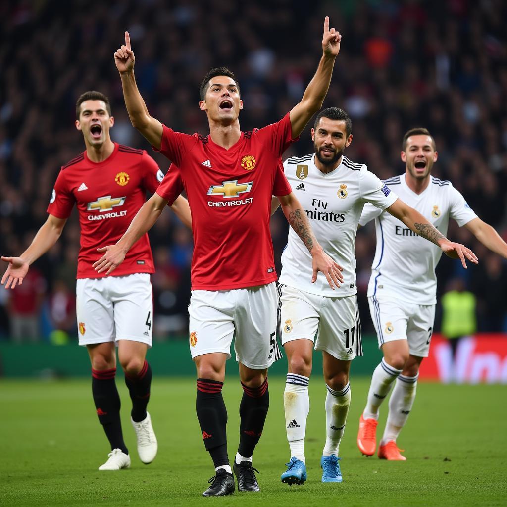 Cristiano Ronaldo Celebrating His 5 Champions League Titles