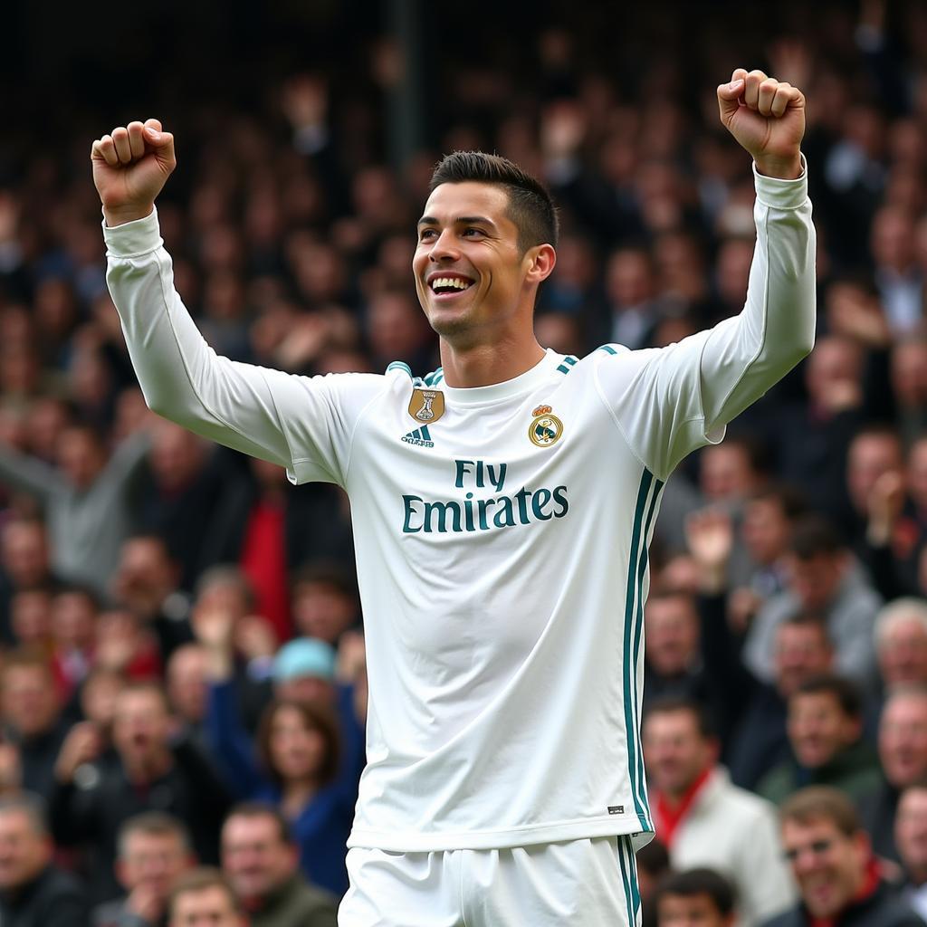 Cristiano Ronaldo celebrating a goal