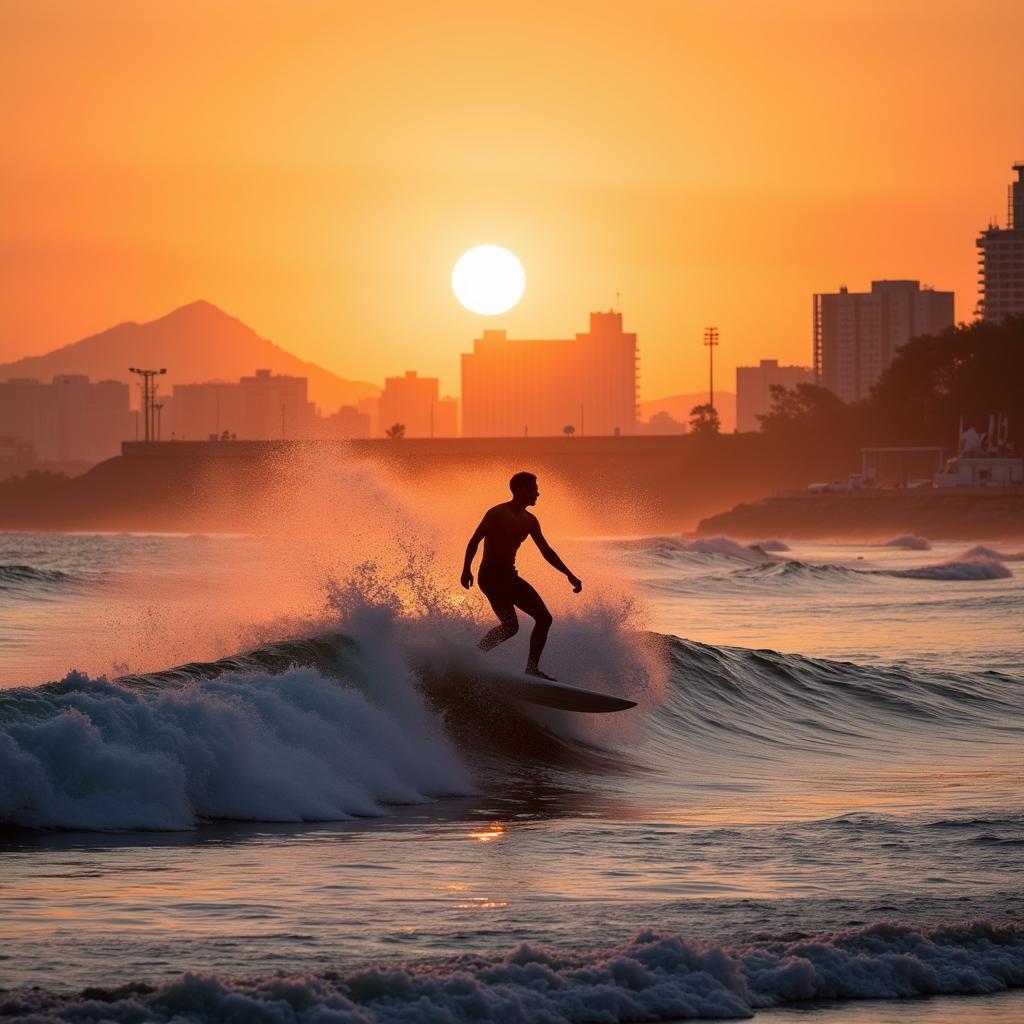 Surfing in Da Nang