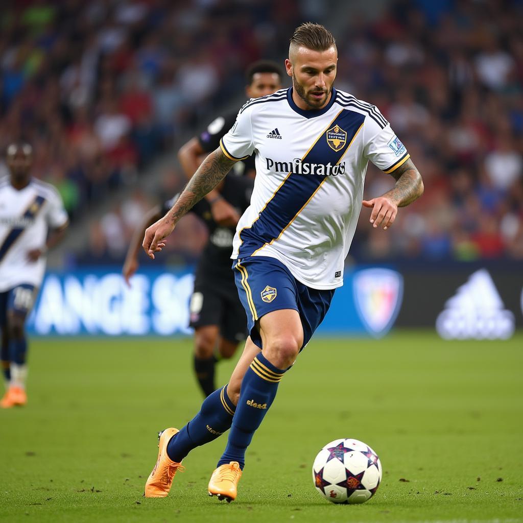 David Beckham in action for LA Galaxy.