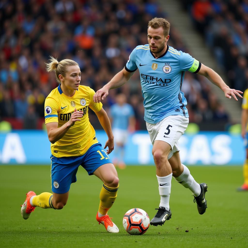 De Bruyne delivers a precise pass to Haaland.