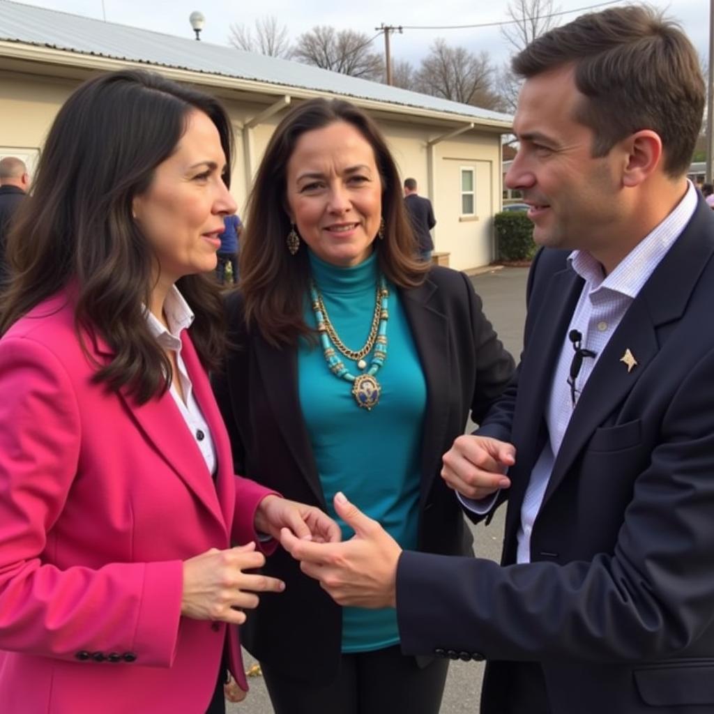 Deb Haaland meeting with community members