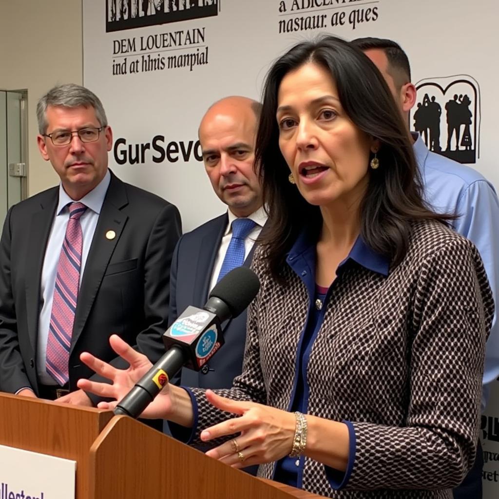 Deb Haaland Speaking at a Press Conference