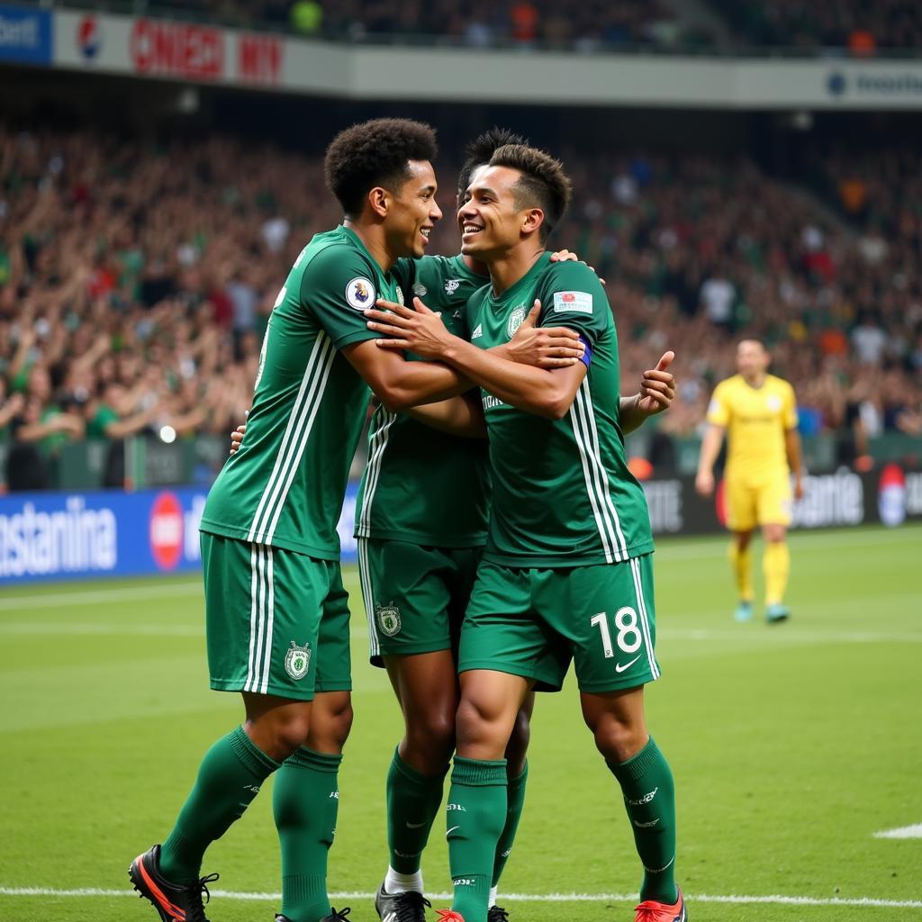 Denilson celebrating a goal for Real Betis