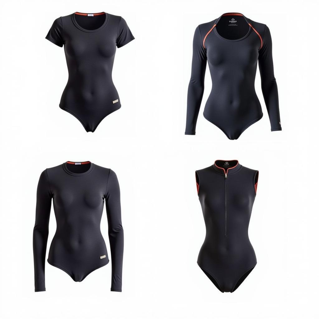 Various types of compression base layers available for football players