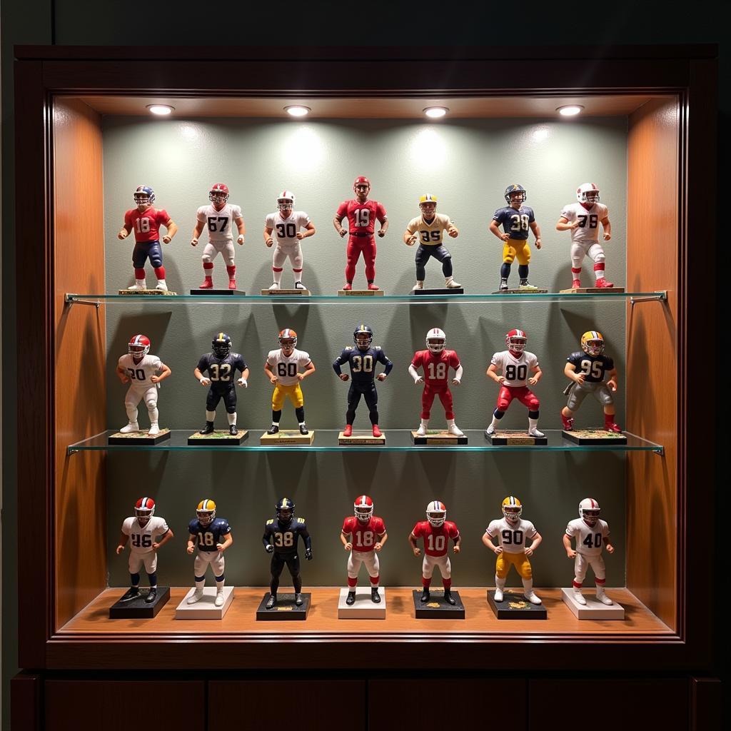 Displaying Football Figurines