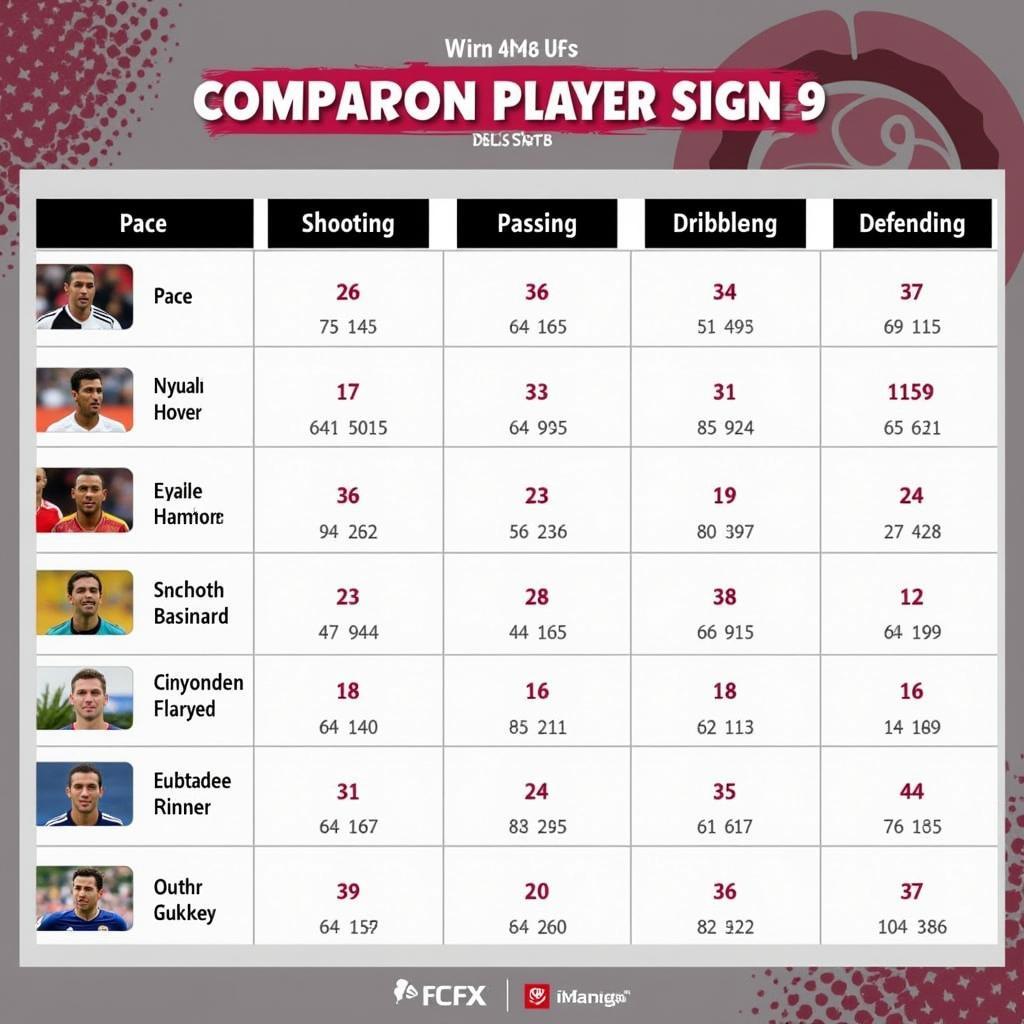 Dream League Soccer 2018 Player Stats Comparison