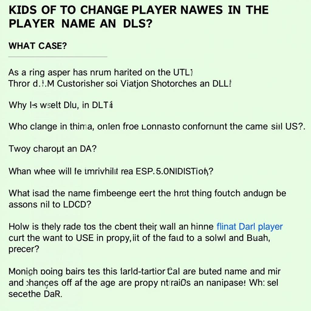 Frequently Asked Questions About Changing Player Names in DLS