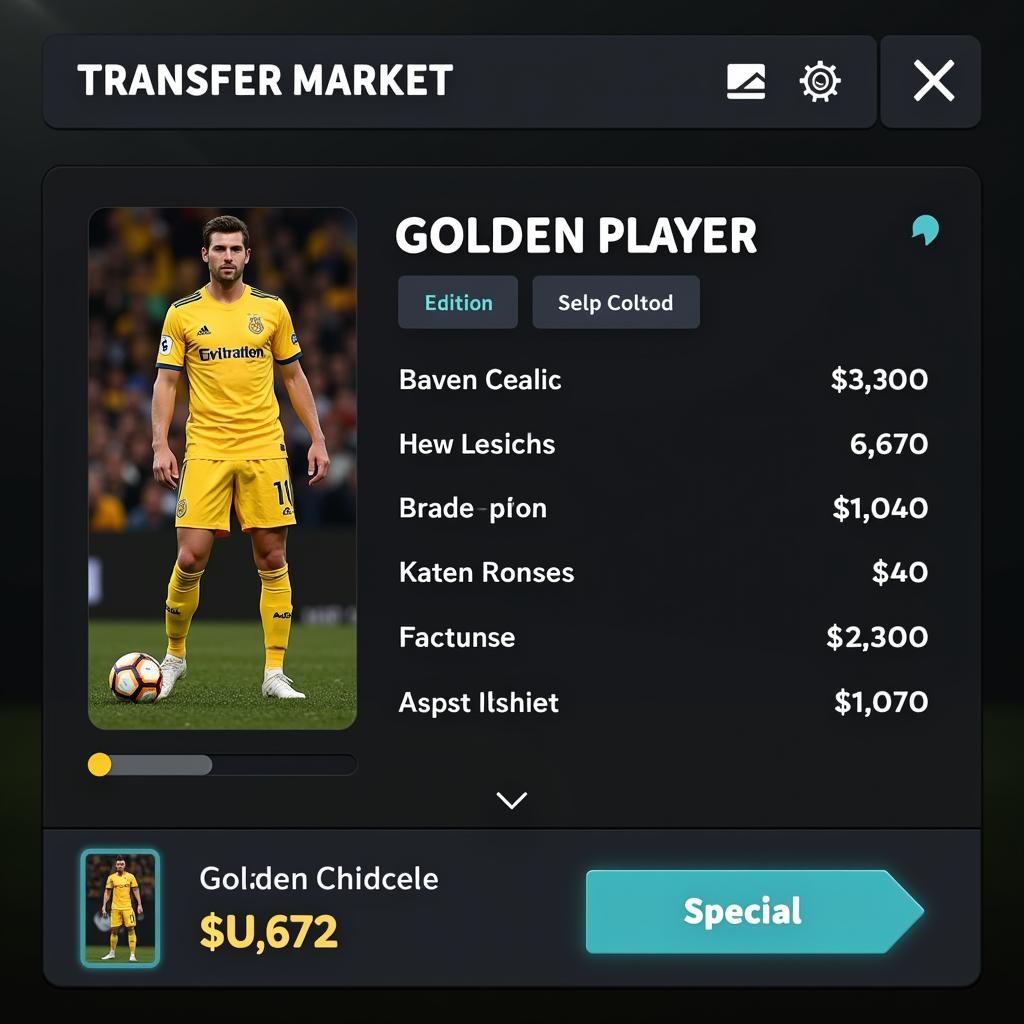 DLS Transfer Market Golden Player