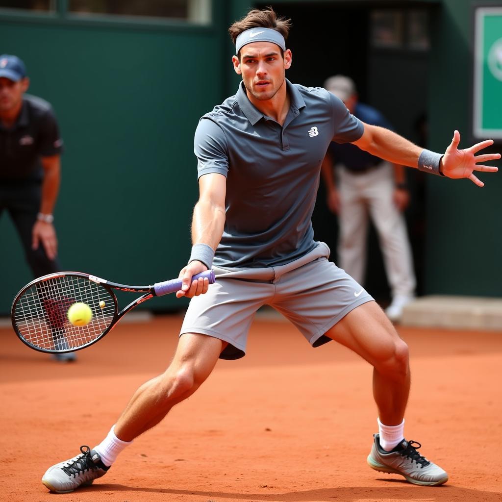 Dominic Thiem at the French Open 2019