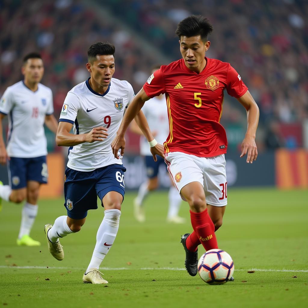 Dong Anh Midfielder in Action