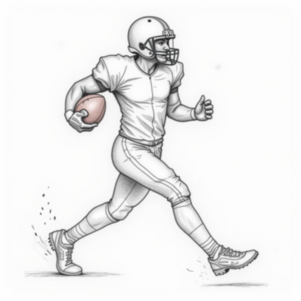 Drawing a Football Player in a Dynamic Pose