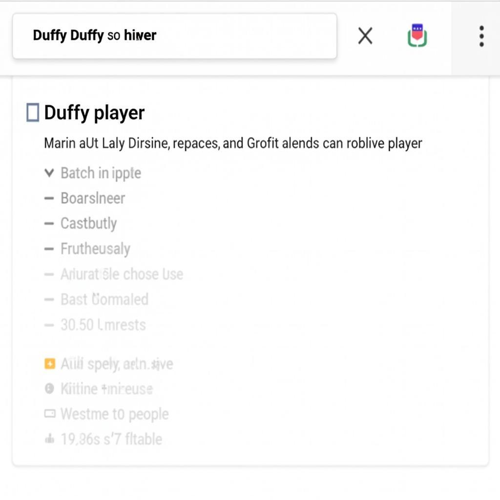 Analyzing Search Results for "Duffy Player"