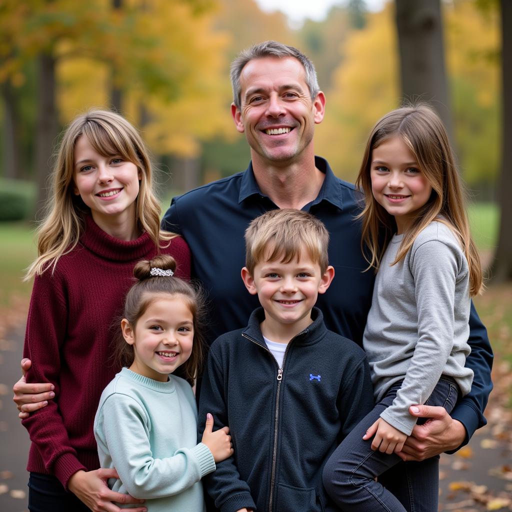 Erling Braut Haaland with his family