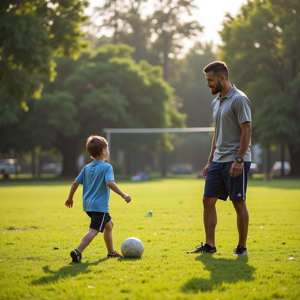 Early Life of a Football Player