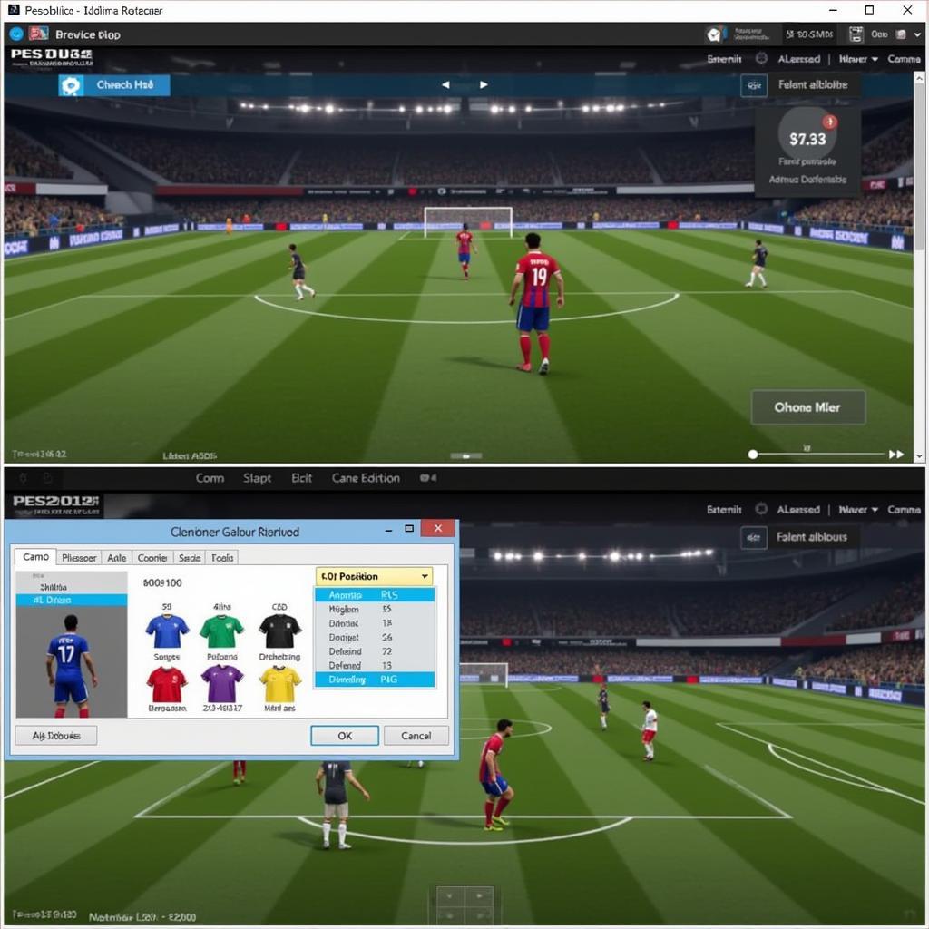 Using the in-game editor in PES 2018 to adjust player stats