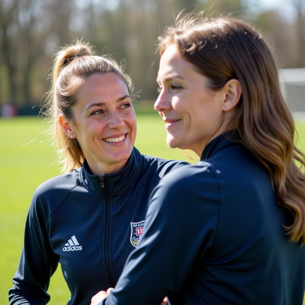 Elvira Haaland watching Erling Haaland train