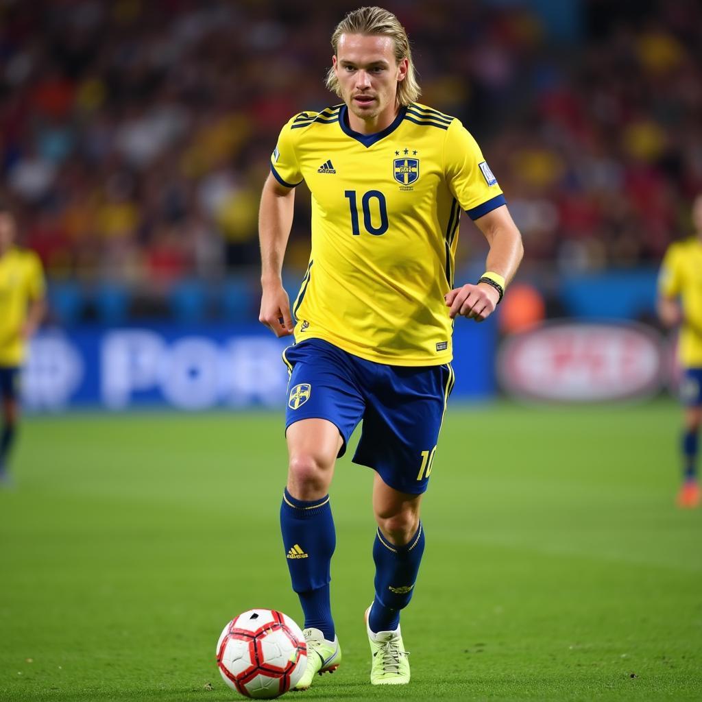 Emil Forsberg in Action as Swedish Number 10