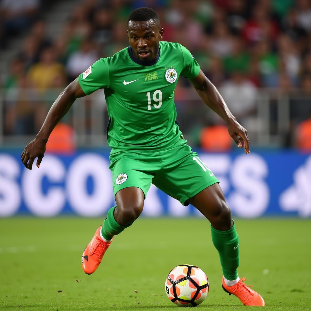 Emmanuel Eboue representing the Ivory Coast national team.