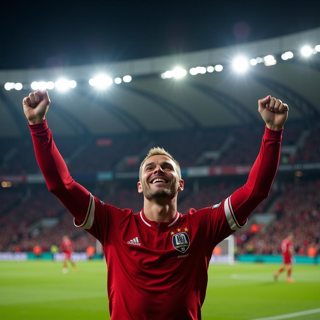 Erling Braut Haaland Scoring a Champions League Goal