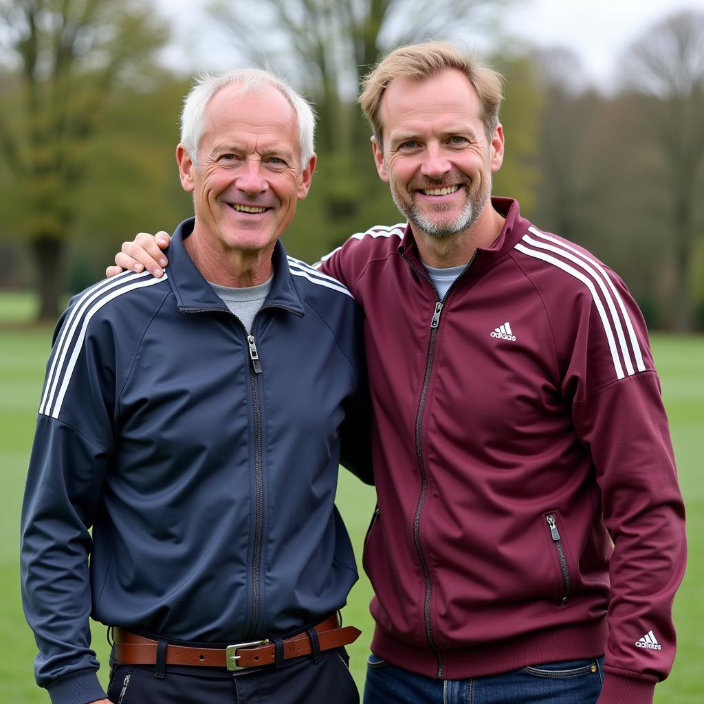 Erling Haaland with his father, Alfie Haaland