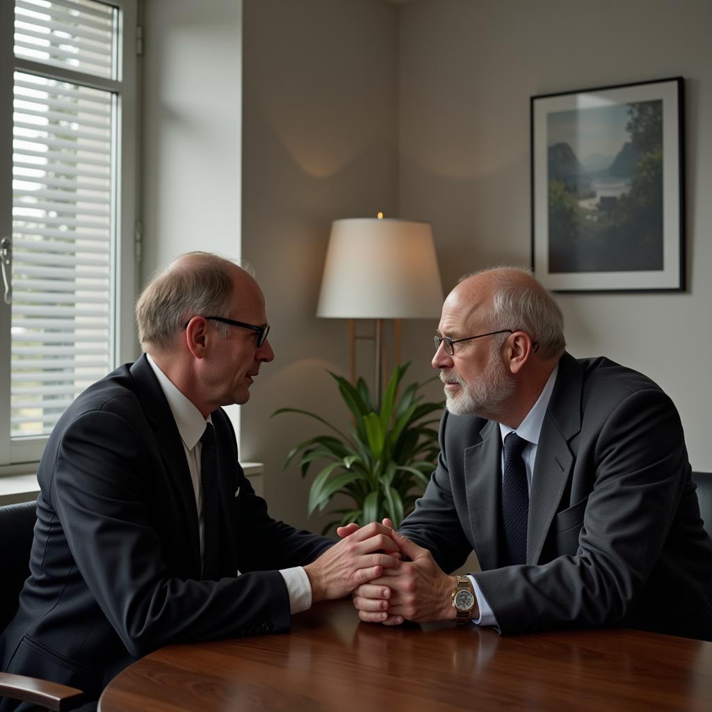 Erling Haaland in Discussion with Alf-Inge Haaland