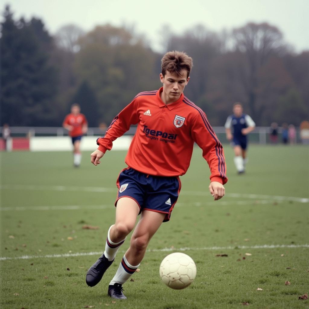 Erling Haaland playing for Bryne FK