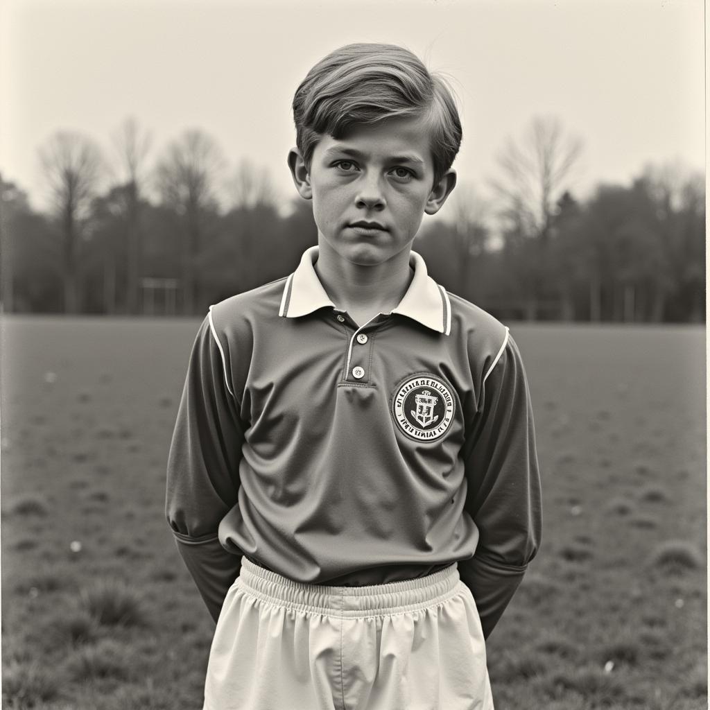 Erling Haaland in his Bryne FK youth kit