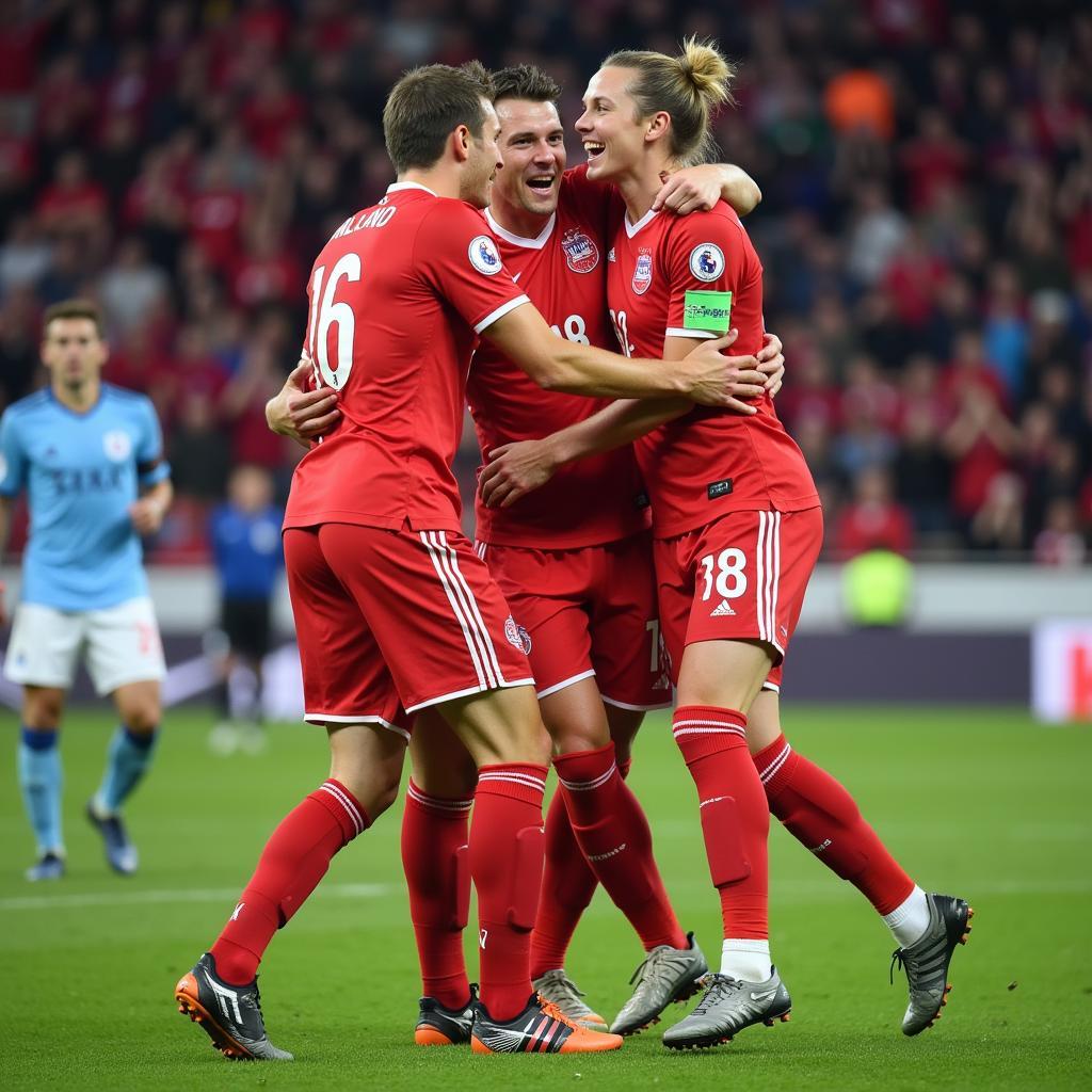 Erling Haaland celebrates scoring a goal