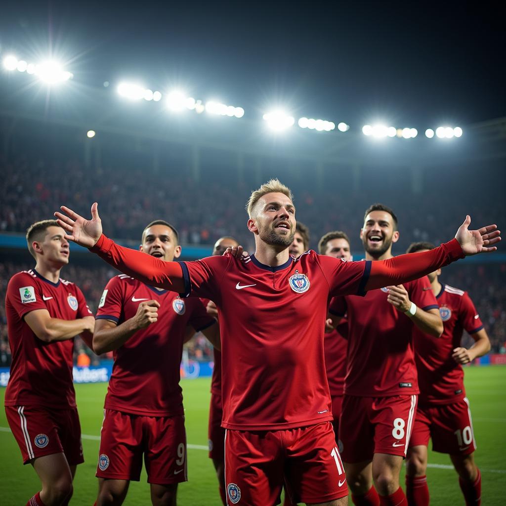 Erling Haaland celebrating a Goal