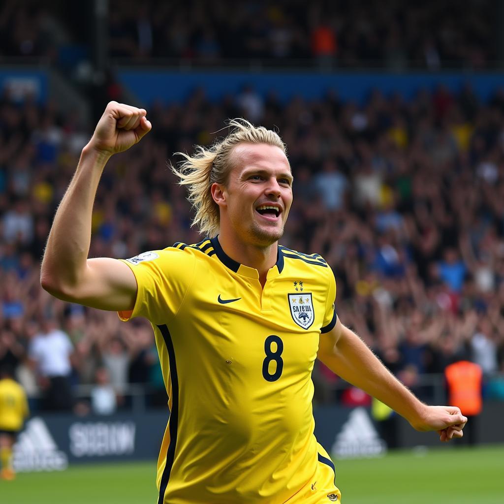 Erling Haaland Celebrating a Goal