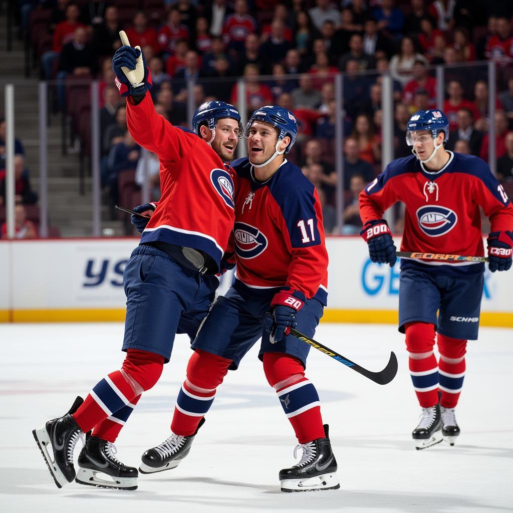 Erling Haaland celebrating a goal with teammates