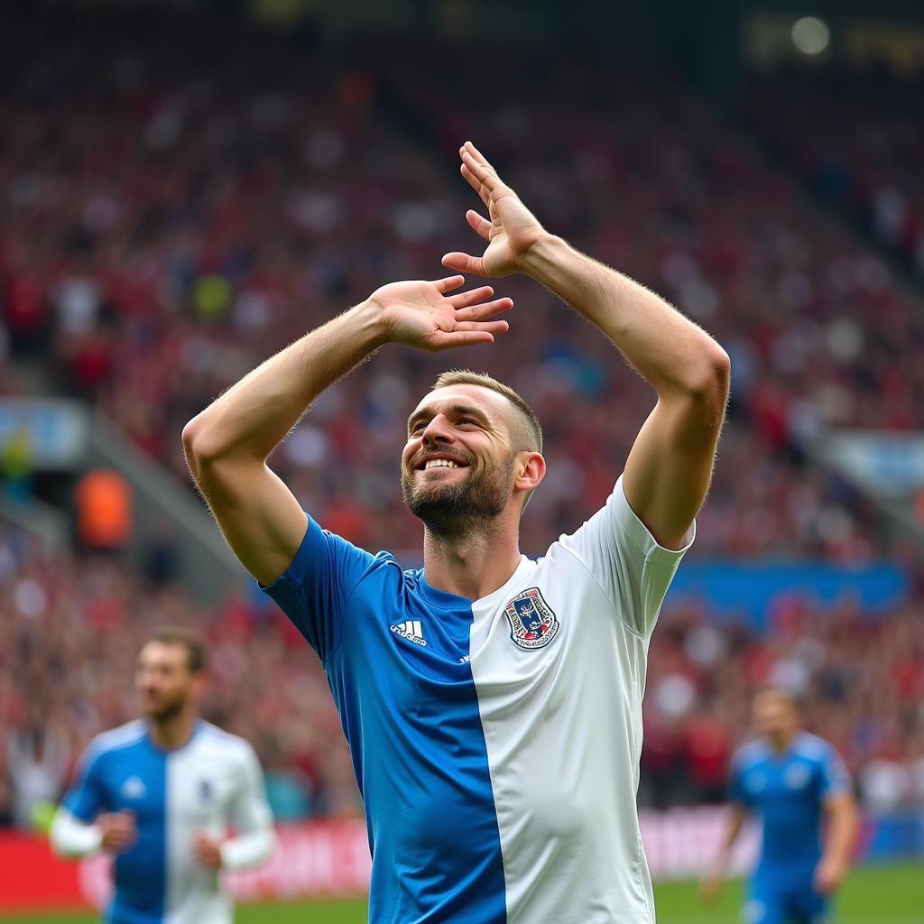 Erling Haaland celebrating a goal