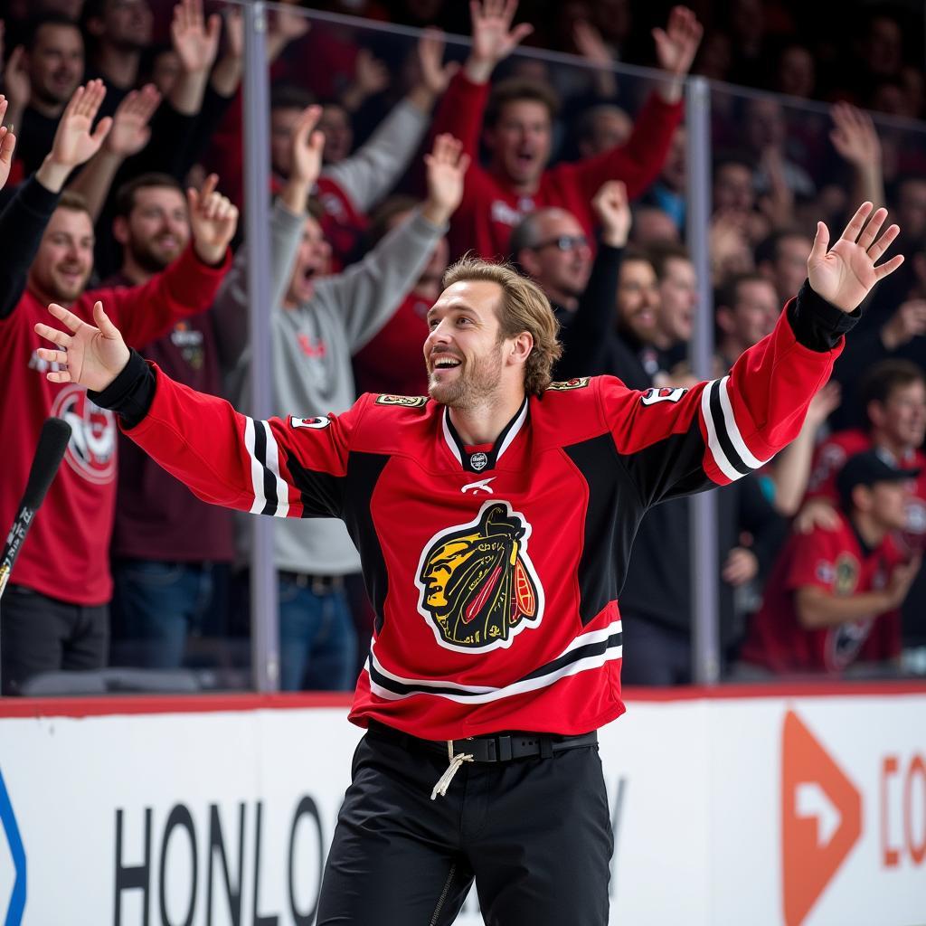 Erling Haaland Celebrating a Goal with Fans