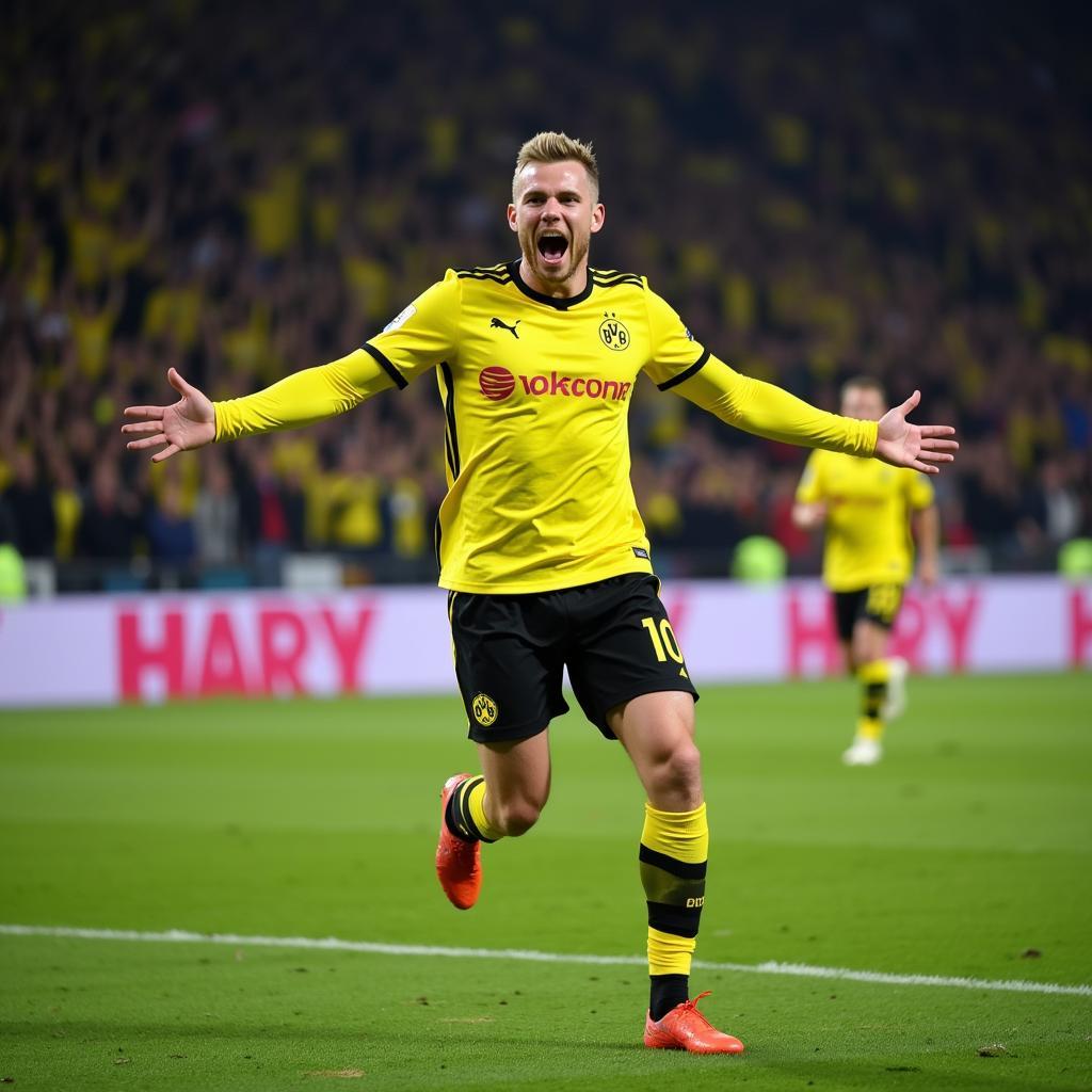 Erling Haaland celebrating a goal in 2020