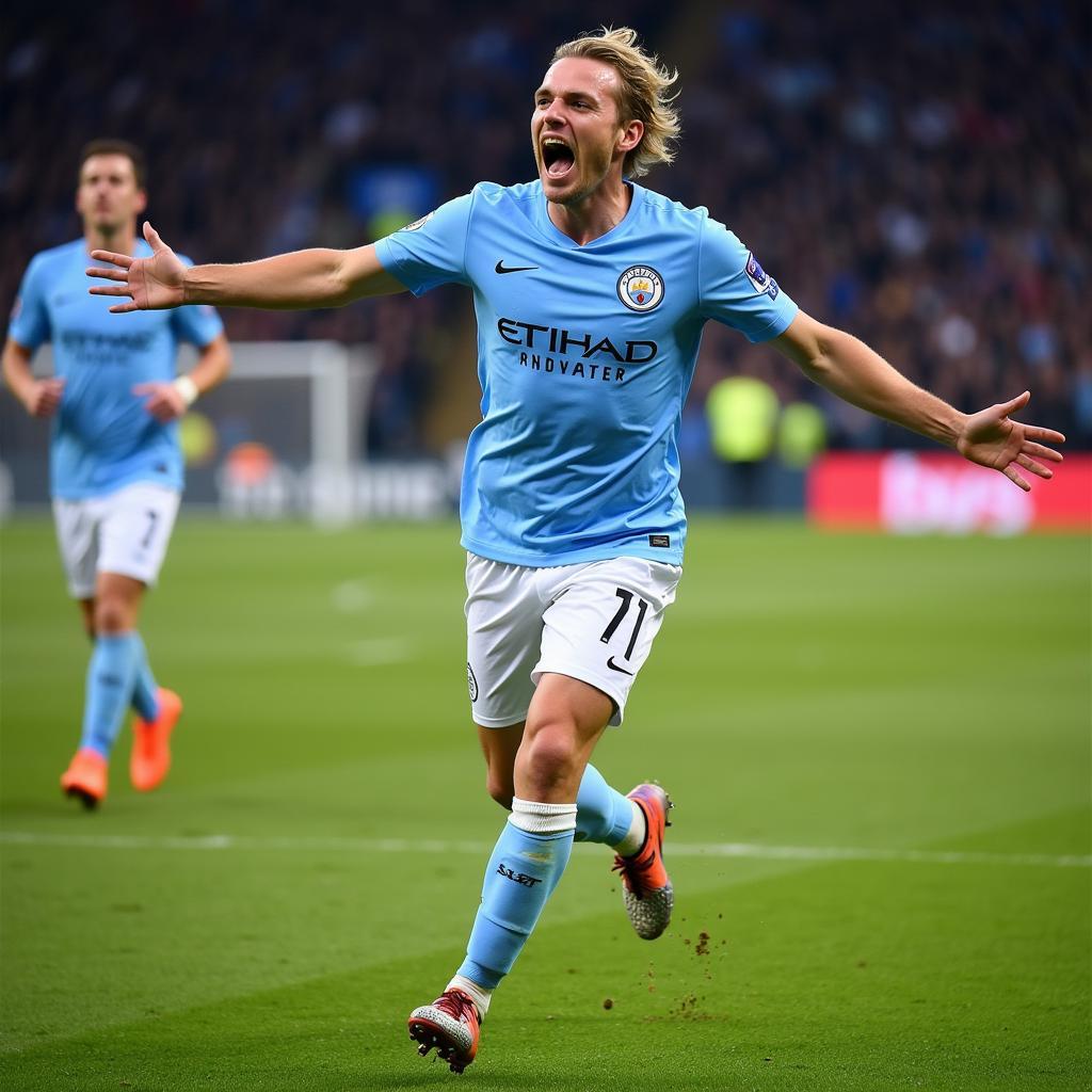 Erling Haaland Celebrating a Goal