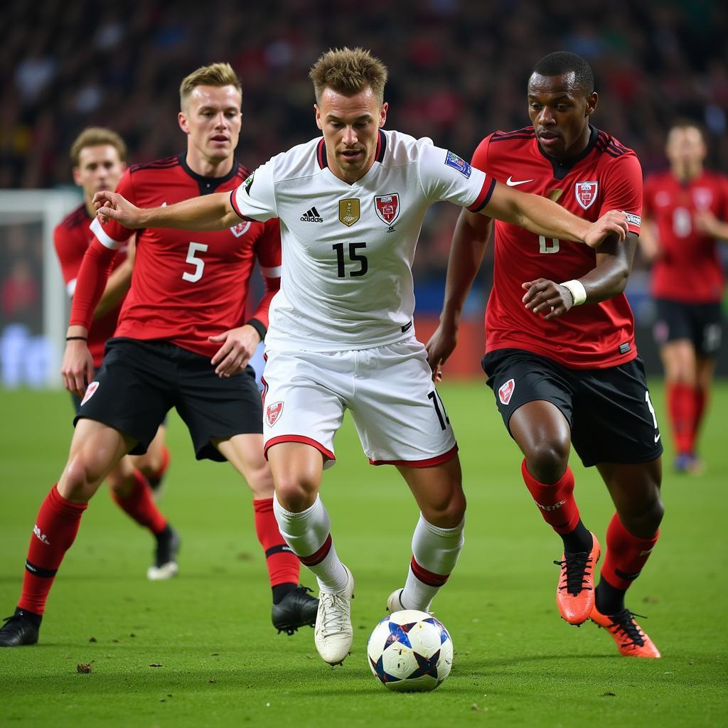 Erling Haaland controlling the ball during a match