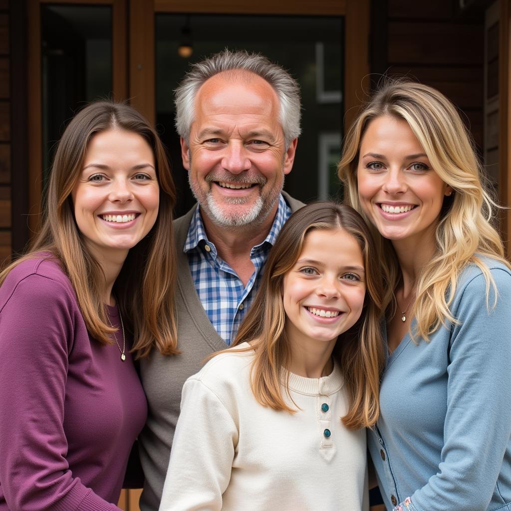 Erling Haaland with his family