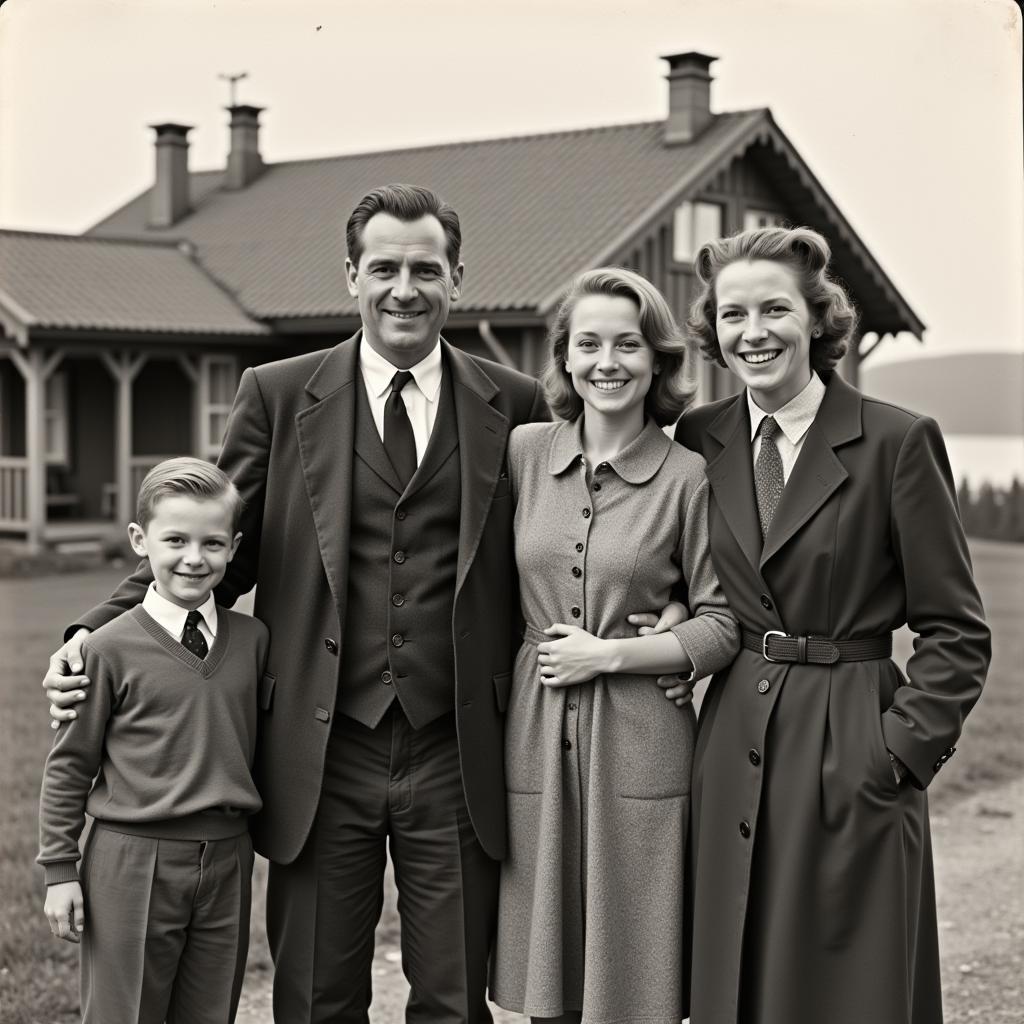 Erling Haaland with his family in Bryne, Norway