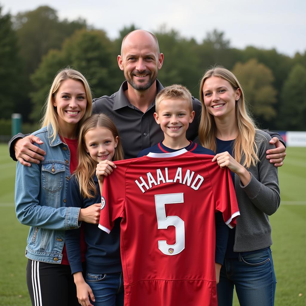 Erling Haaland with His Family